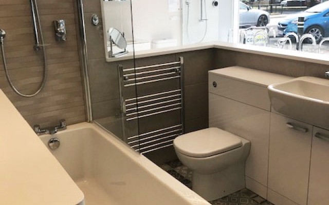 02 - K & L Bathroom Showroom - Fitted Unit with Back-to-wall Toilet and Heated Towel Rail